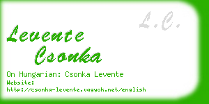 levente csonka business card